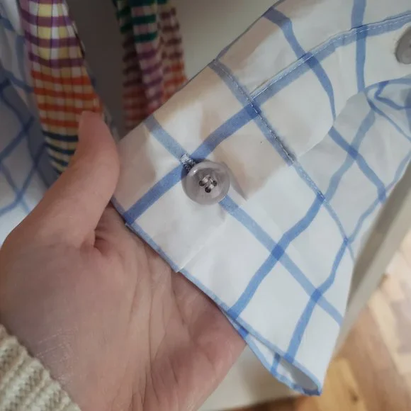 Natasha Zinko Blouse Check Print Corset Wrap Blouse - Picture 12 of 15